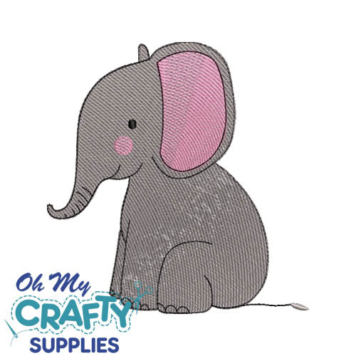 Nursery Elephant Embroidery Design