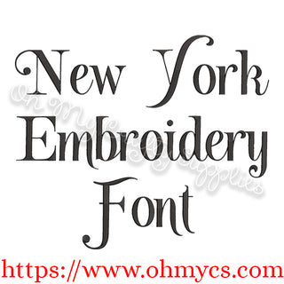 New York Embroidery Font (BX Included)