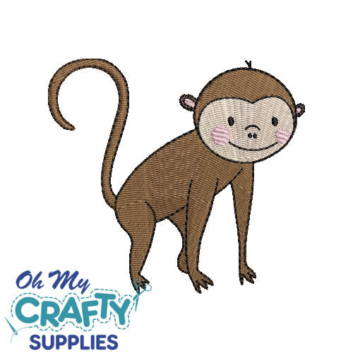 Nursery Monkey Embroidery Design