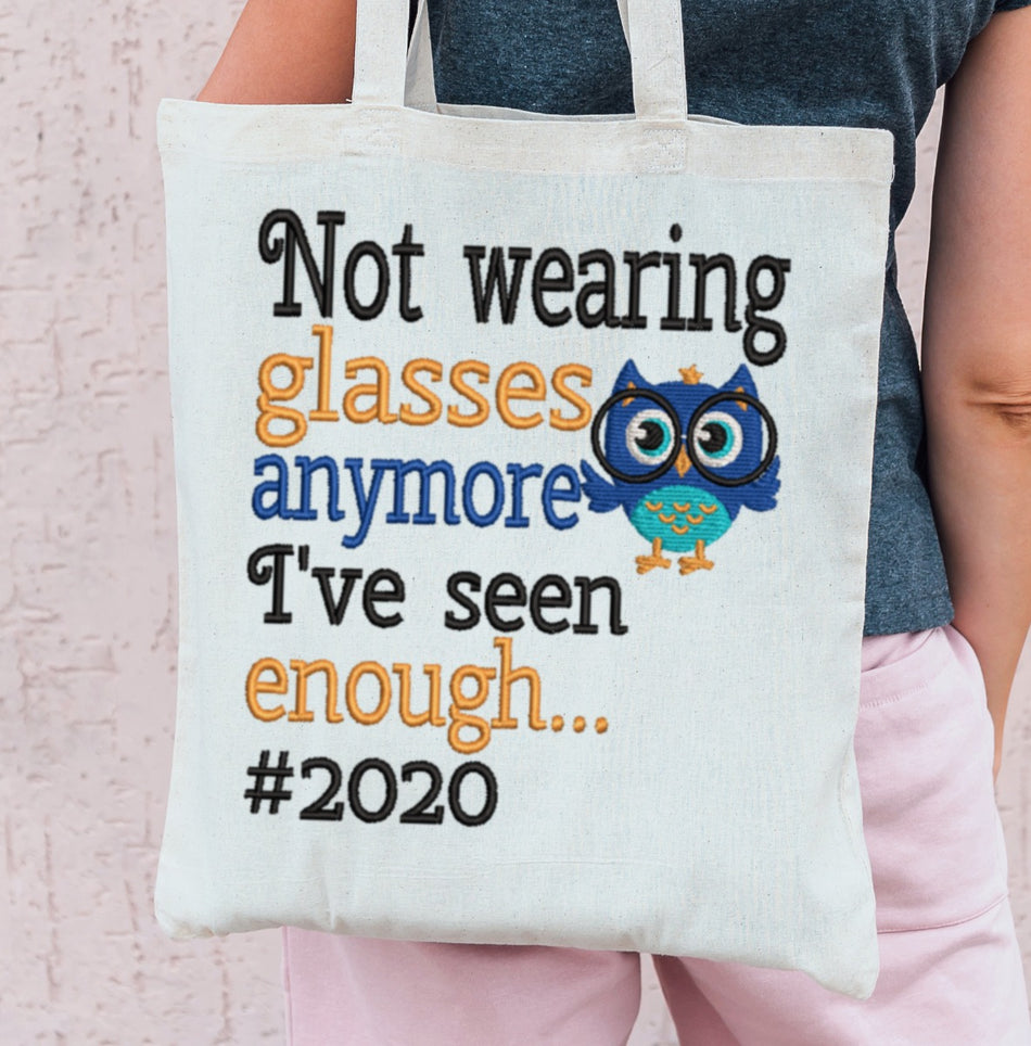 Not Wearing Glasses 2020 Embroidery Design