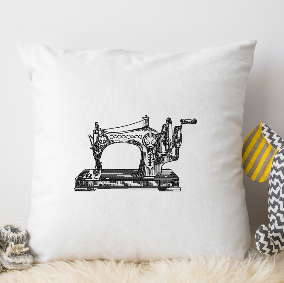 Sewing Machine Sketch Embroidery Design