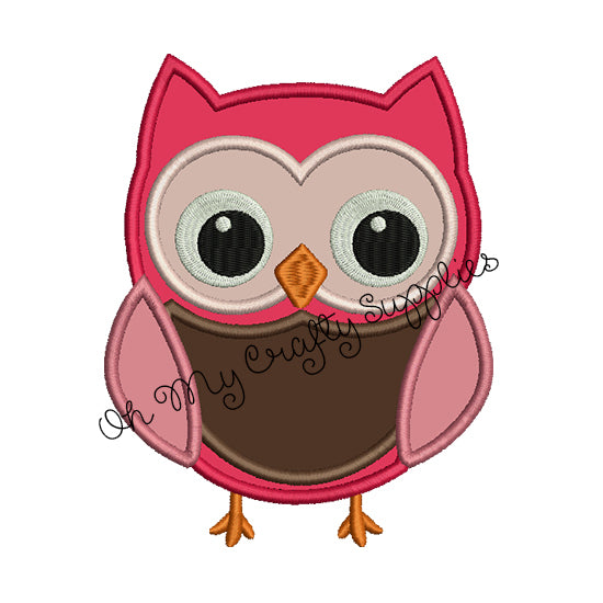 Owl Applique Embroidery Design