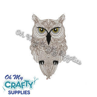 Henna Owl Embroidery Design