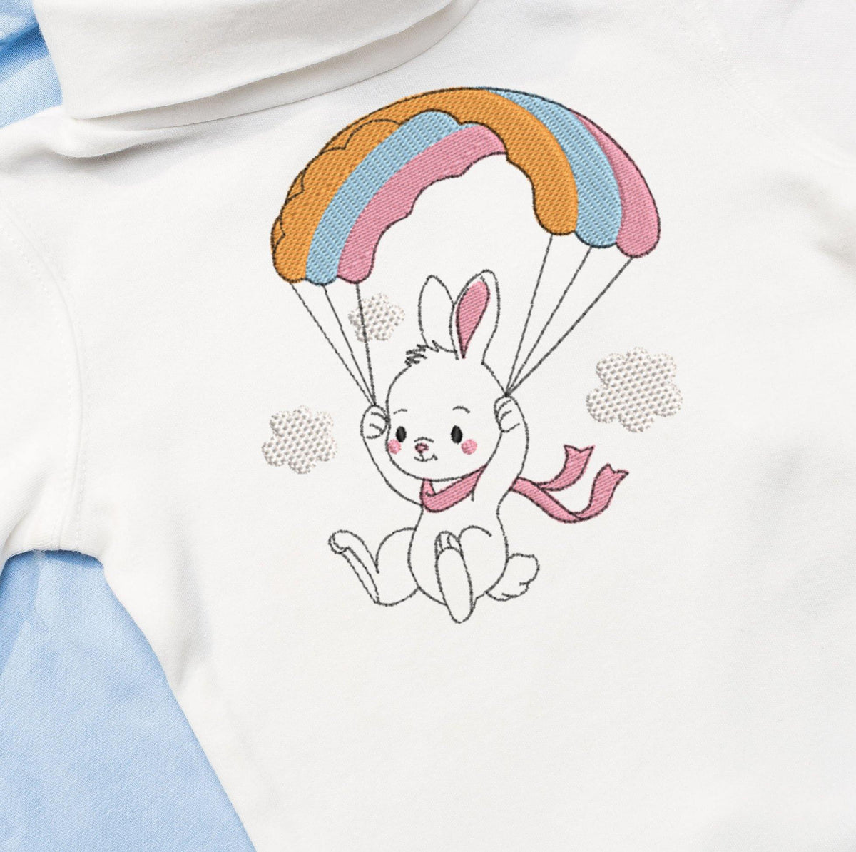 Parachute Bunny 2021 Embroidery Design - Oh My Crafty Supplies Inc.