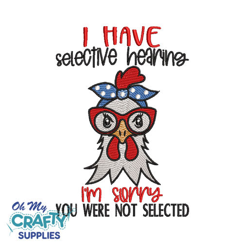 Selective Hearing 525 Embroidery Design