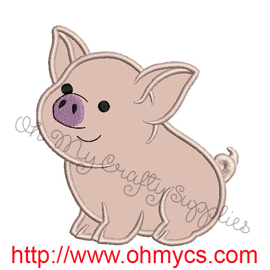 Pig Applique Design