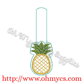 ITH Pineapple Key Fob Embroidery Design
