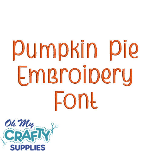 Pumpkin Pie Embroidery Font (BX Included)