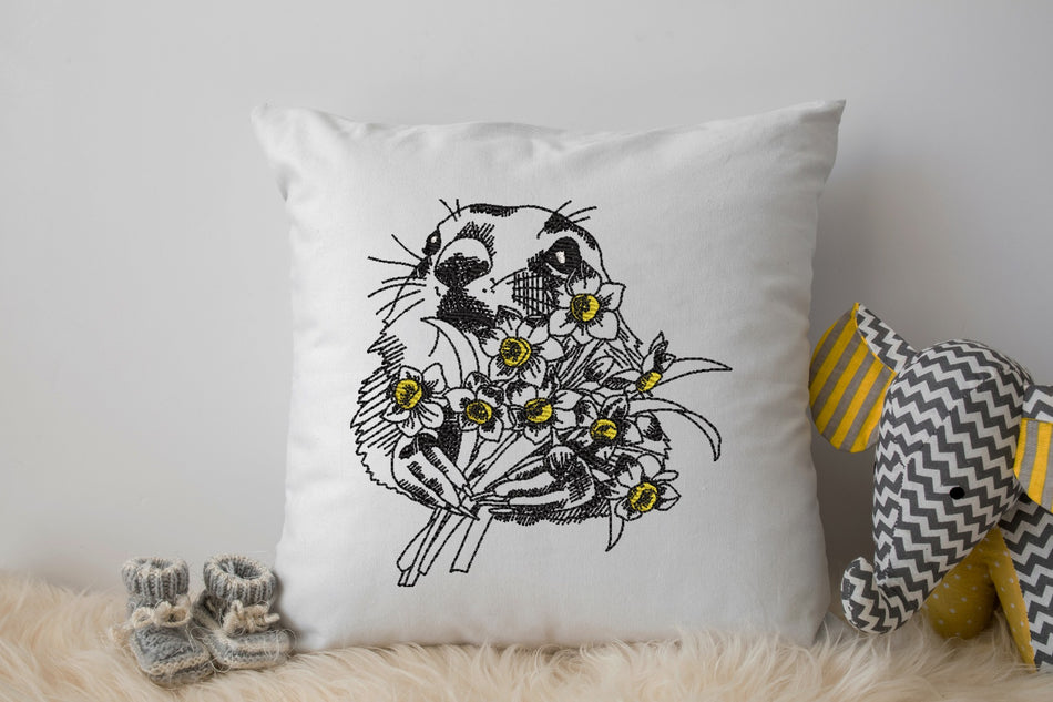 Prairie Dog Sketch Embroidery Design