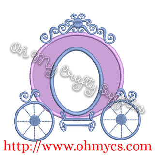 Princess Carriage Applique Design