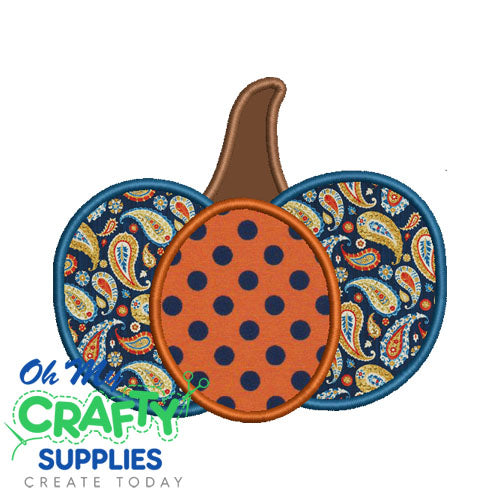 Pumpkin Applique 823 Embroidery Design
