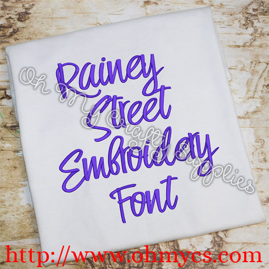 Rainey Street Embroidery Font (BX Included)