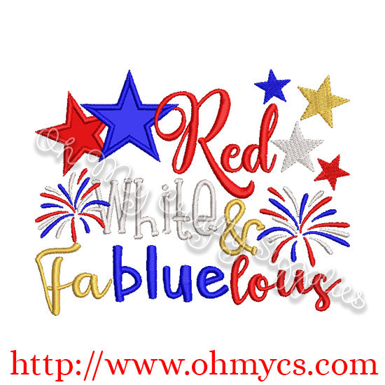 Red White and Fabluelous Applique Design