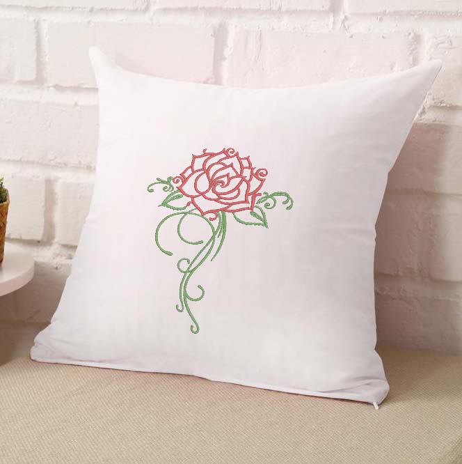 Satin Rose  Embroidery Design