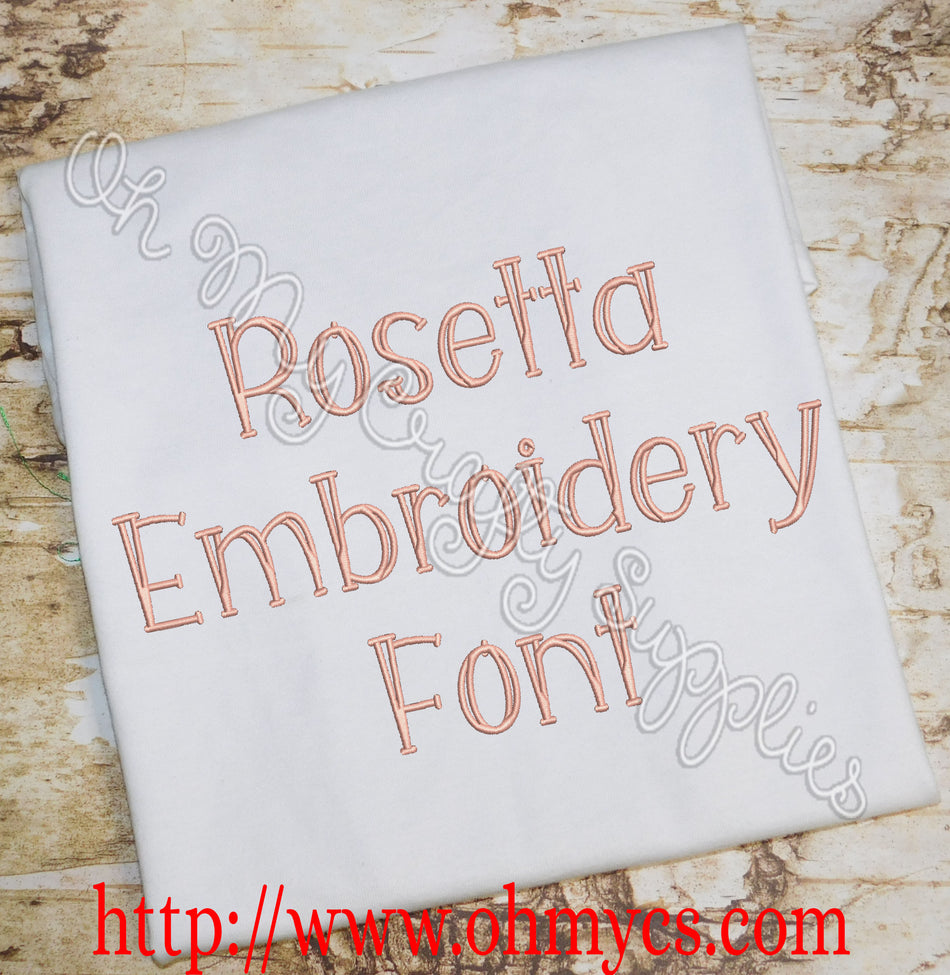 Rosetta Embroidery Font