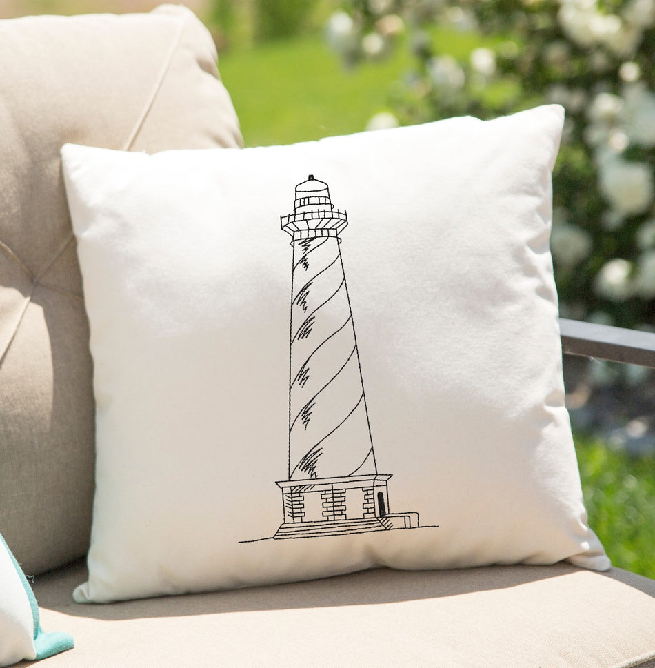 Sketch Drawing Lighthouse Embroidery design