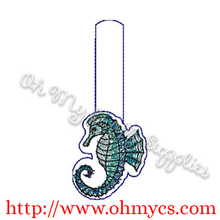 ITH Seahorse Key Fob Embroidery Design