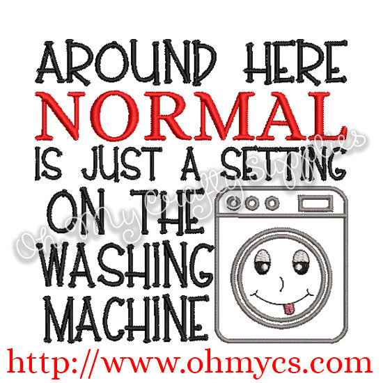 Normal is a setting on the washing machine embroidery design