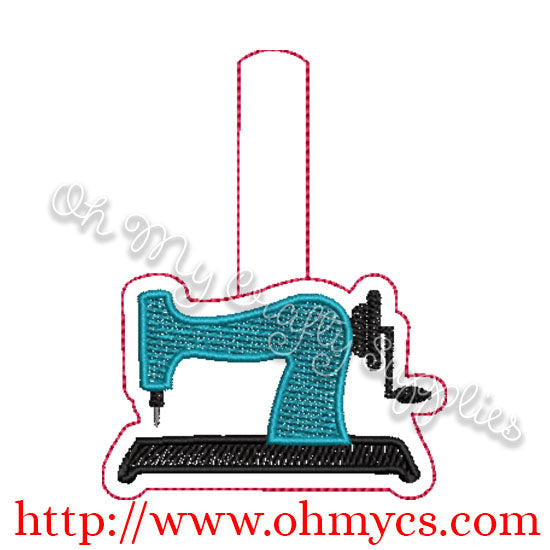 ITH Sewing Machine Key Fob Embroidery Design