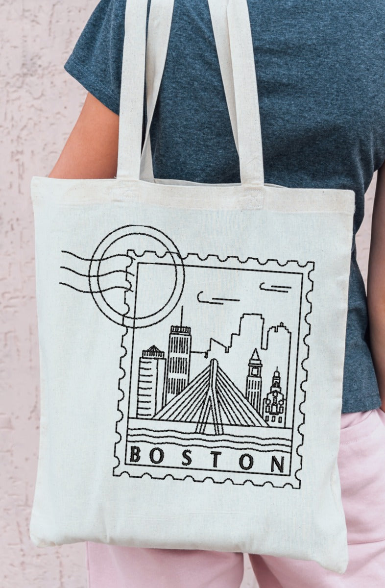Boston Drawing Embroidery Design