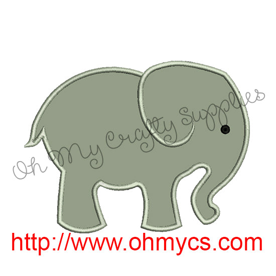 Simple Elephant Applique Design