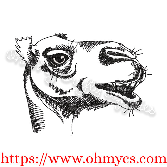 Sketch Camel Embroidery Design