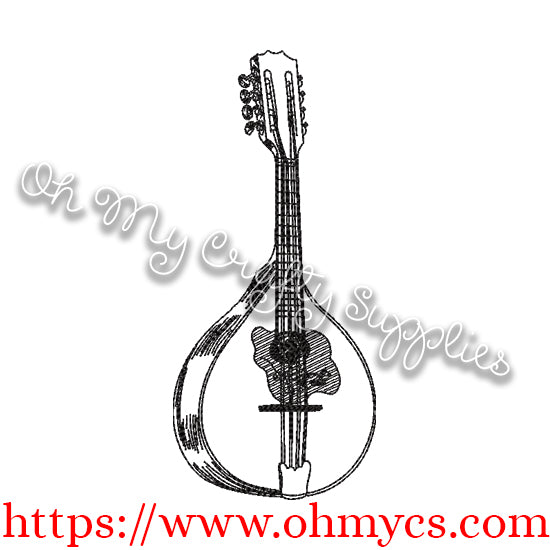 Sketch Mandolin Embroidery Design