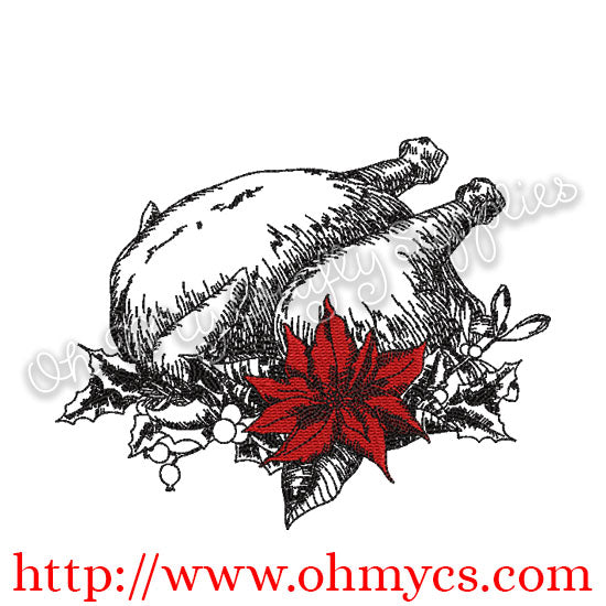 Sketch Turkey Embroidery DEsign