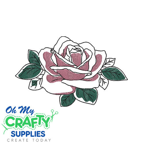Sketch Rose 1223 Embroidery Design