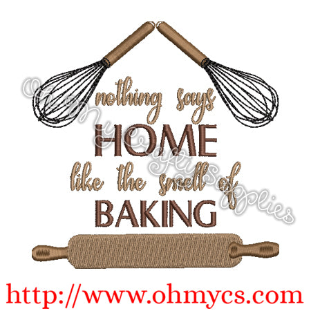 Smell of Baking Embroidery Design