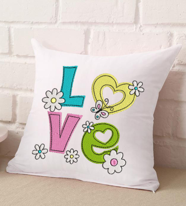 Spring Time Love Embroidery Design