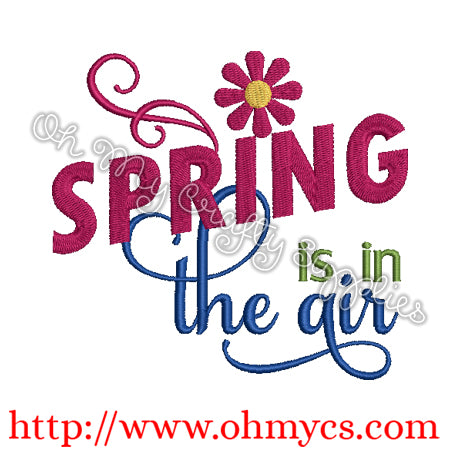 Spring Is In The Air Embroidery Design
