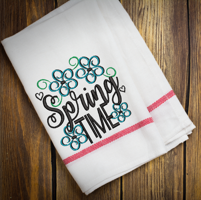 Floral Spring Time Embroidery Design