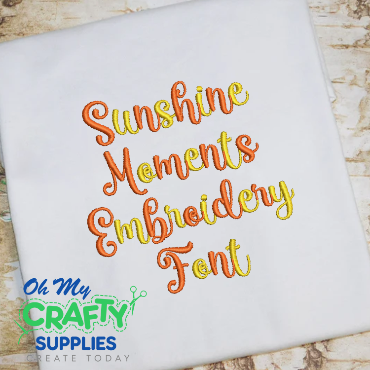 Sunshine Moments Embroidery Font (BX Included)