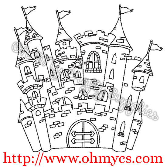 Storybook Castle Embroidery Design