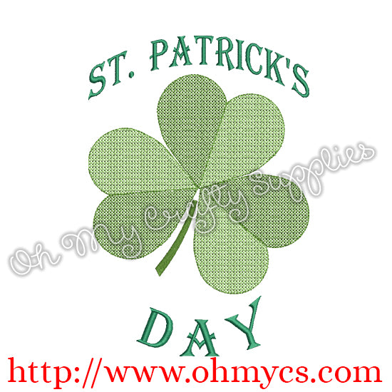 St.Patrick's Day Shamrock Embroidery Design
