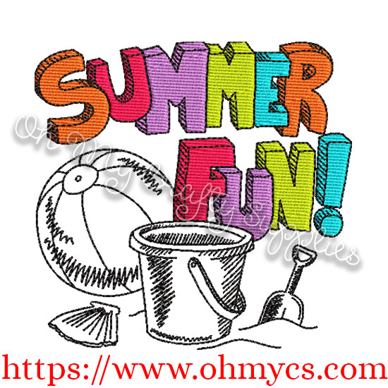 Summer Fun Embroidery Design