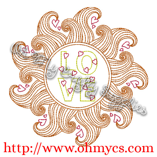 Summer Love Embroidery Design