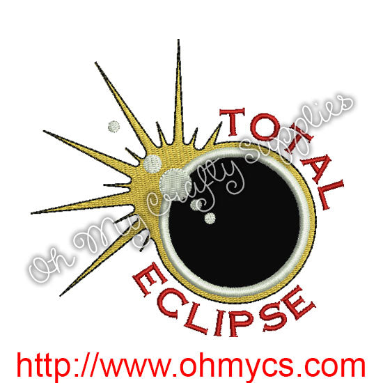 Solar Eclipse Applique Design