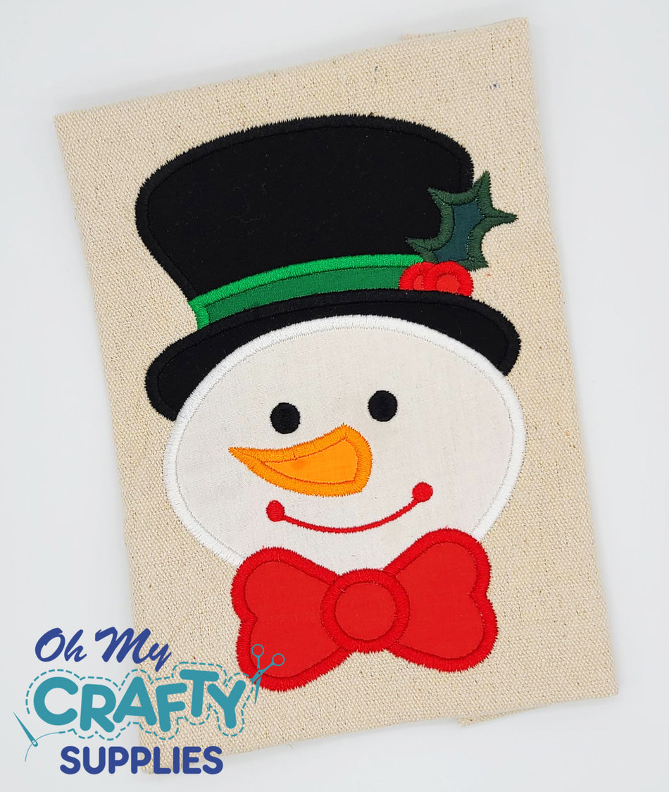 Top Hat Snowman Embroidery Design