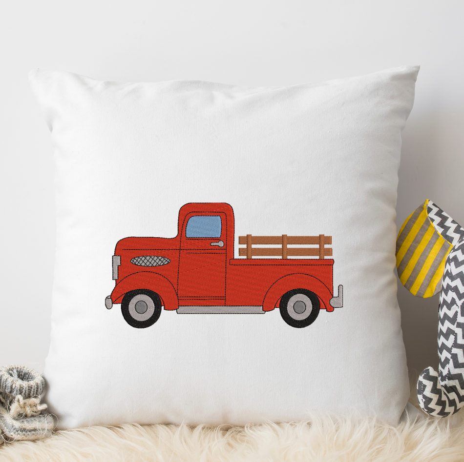 Old Farm Truck Embroidery Design