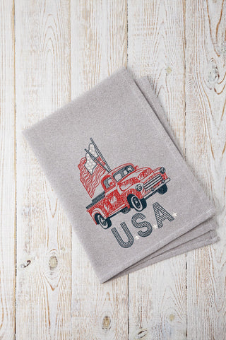 USA Vintage Truck Embroidery Design