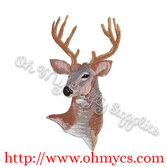 Watercolor Deer Embroidery Design