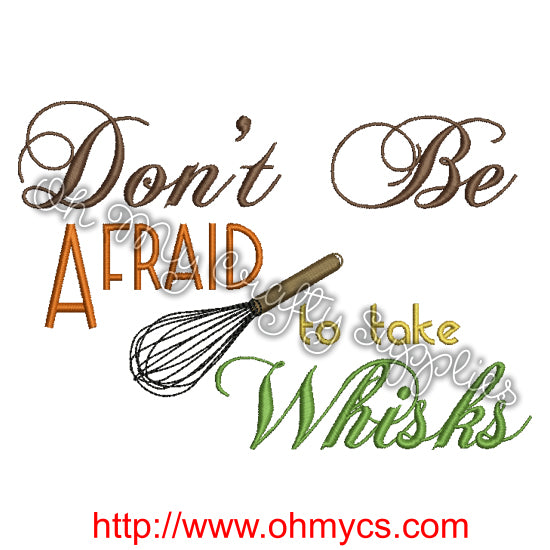 Whisk Takers Embroidery Design