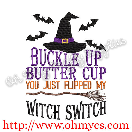 Witch Switch Embroidery Design