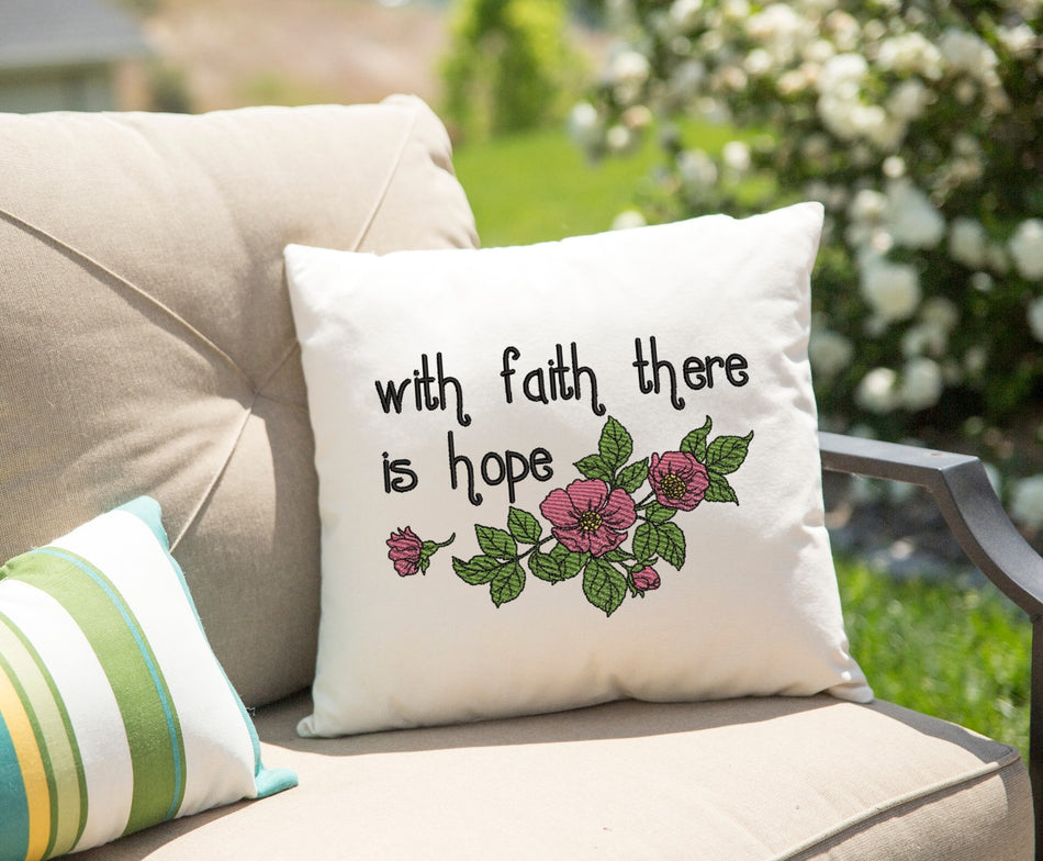 With Faith There is Hope Embroidery Design