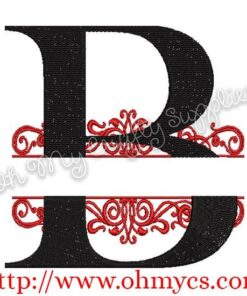 Alternative view of A-Z Split Letter Embroidery Design Set