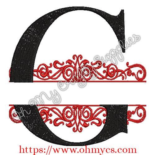 A-Z Split Letter Embroidery Design Set - Image 3