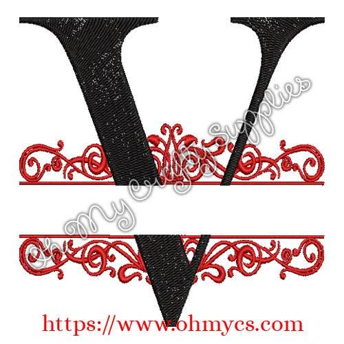 A-Z Split Letter Embroidery Design Set - Image 8