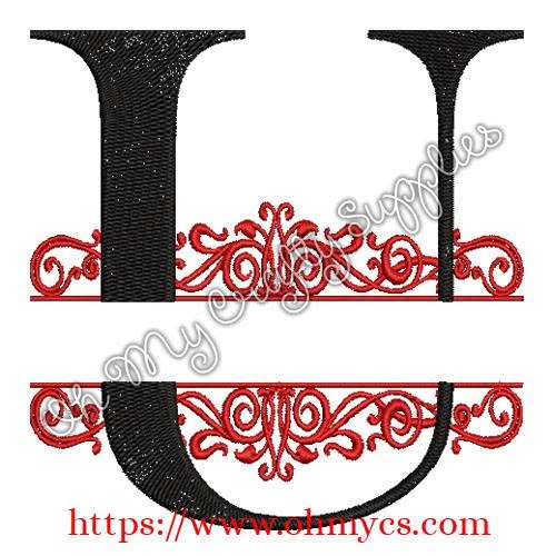 A-Z Split Letter Embroidery Design Set - Image 7
